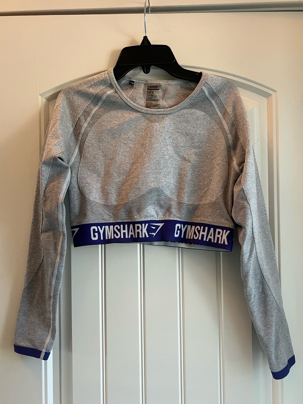 Gymshark Crop Top Women’s Size L Long Sleeve Stretch Gym Athleisure